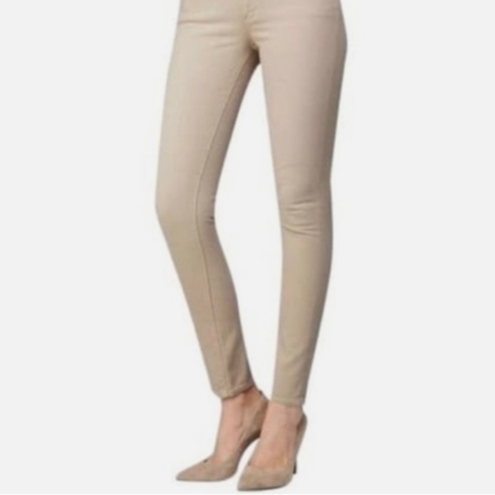 Paige Tan Skyline Ankle Peg Skinny Fit Stretchy Side Waist Jeans Women’s Size 30
